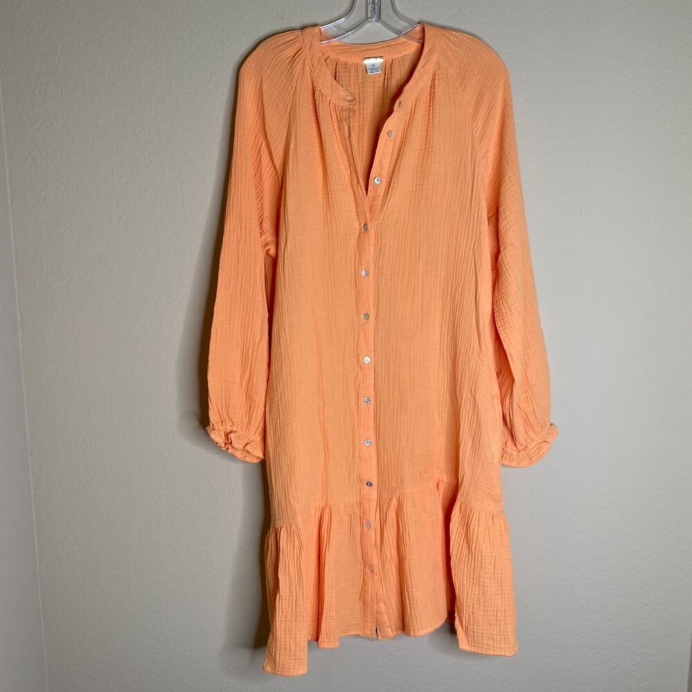 magaschoni long sleeve button down dress
